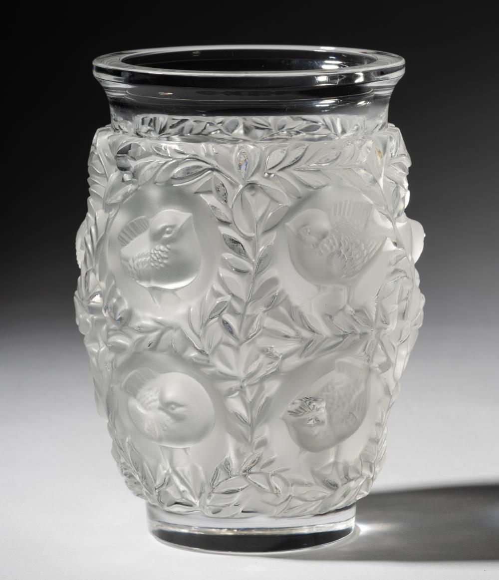 LALIQUE MOLDED GLASS VASELalique 3b5453