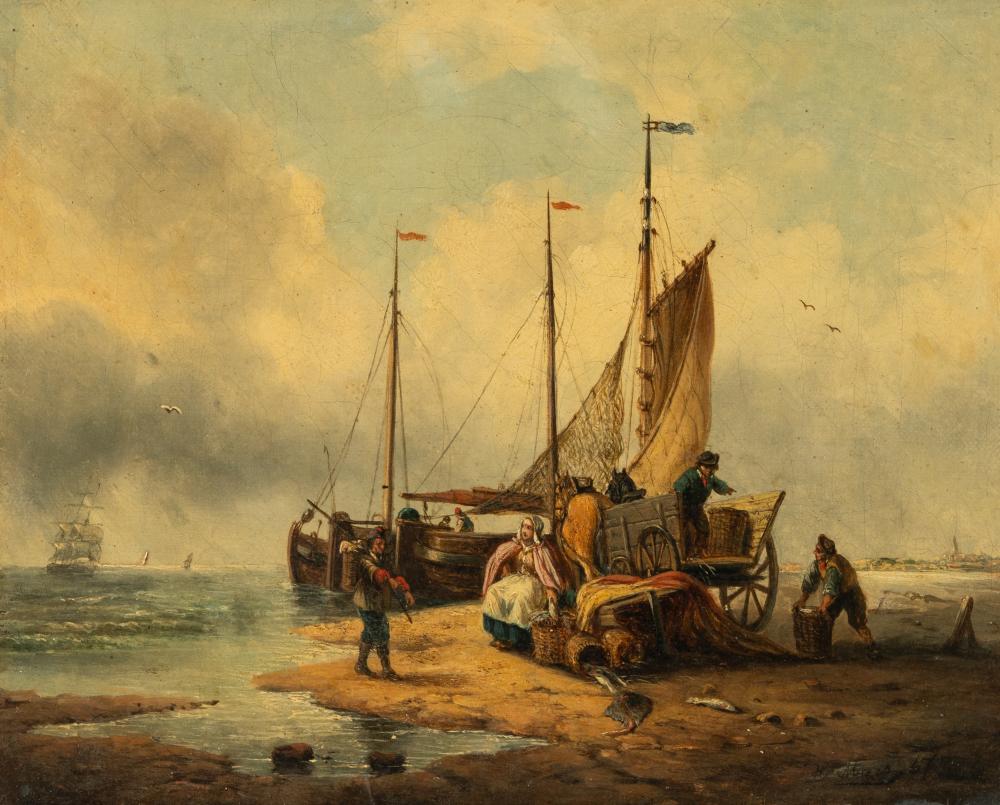 HENRI MAES 19TH CENTURY BOATS 3b54cb