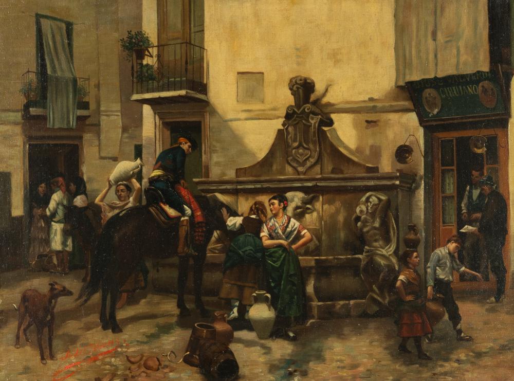 JULES WORMS (1832-1914): FOUNTAIN