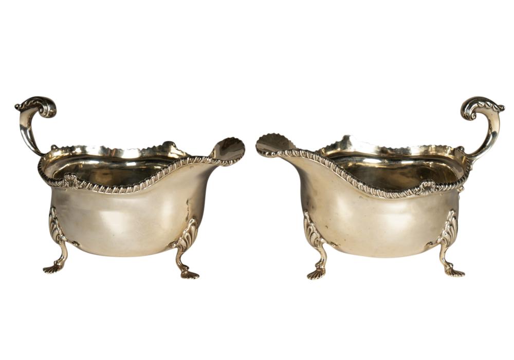 PAIR OF EDWARD VII STERLING SAUCE 3b555e