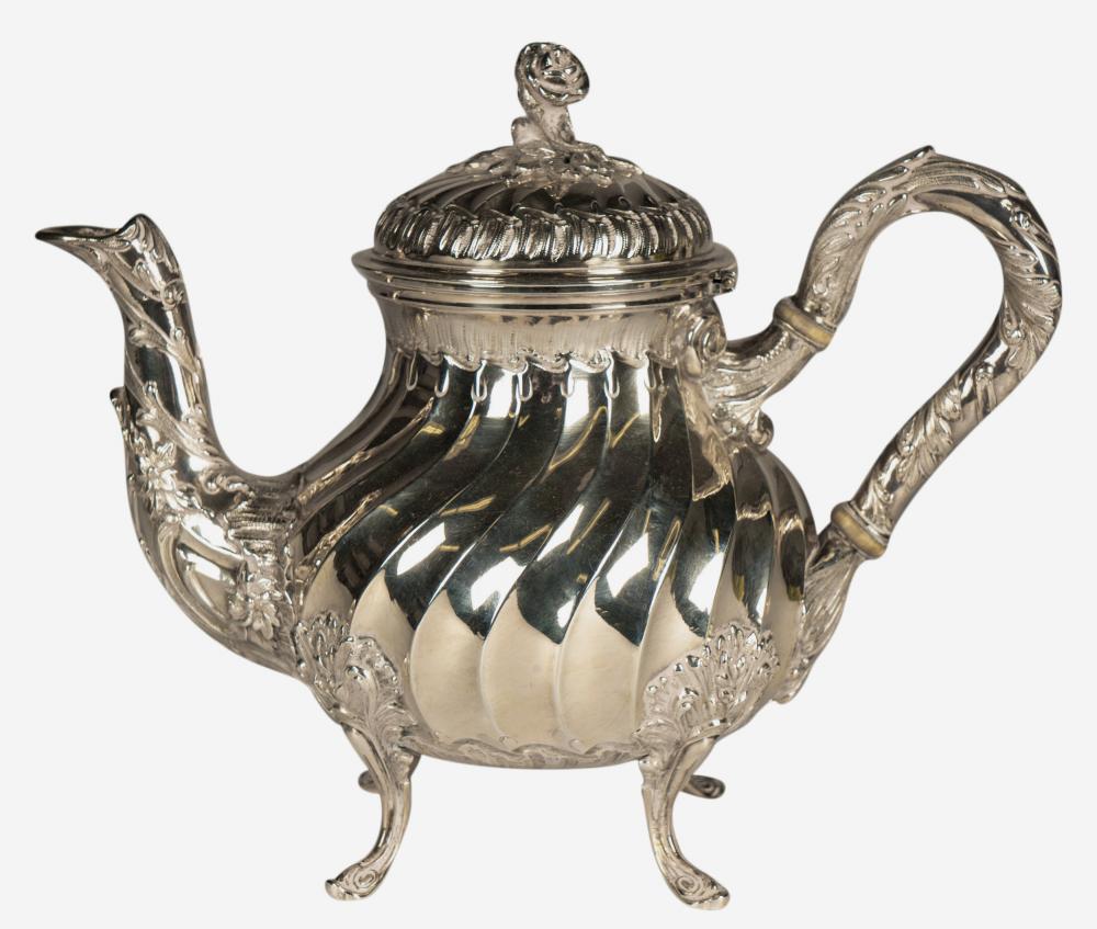 FRENCH .950 SILVER TEAPOTFrench