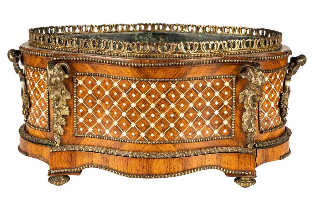 FRENCH GILT-MOUNTED PARQUETRY JARDINIEREFrench