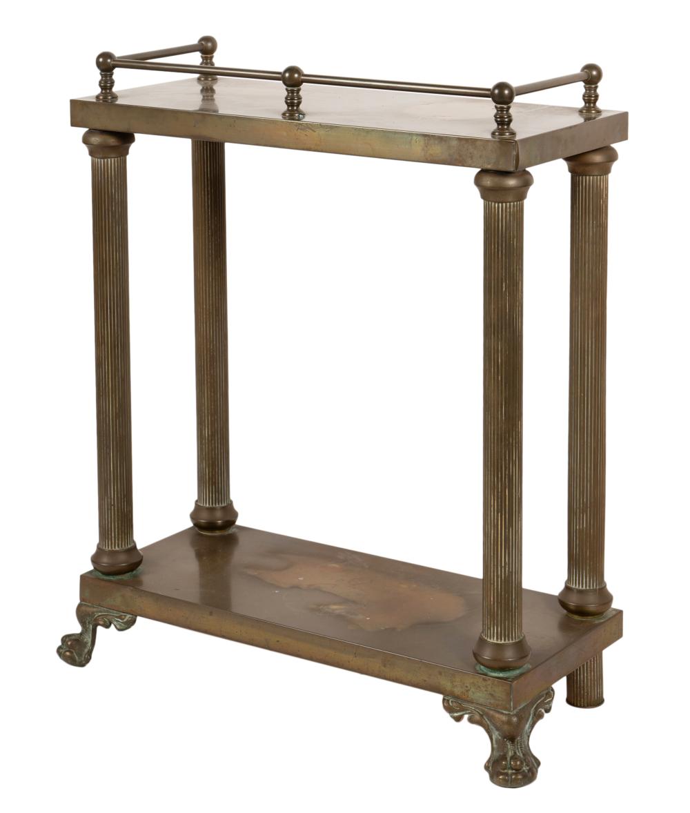 AMERICAN EMPIRE STYLE BRASS CONSOLE 3b55cb