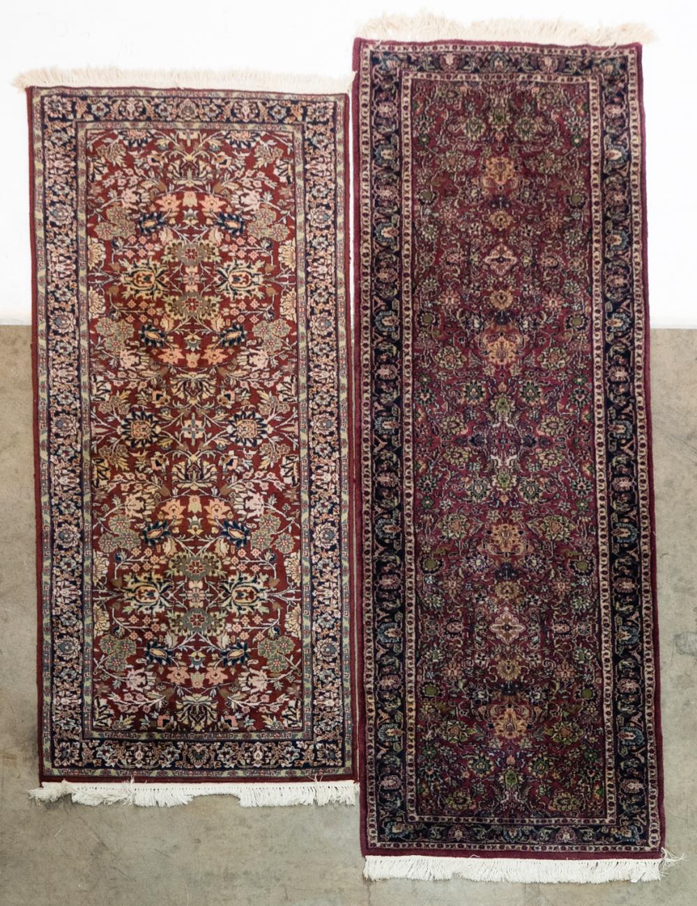 TWO INDO PERSIAN RUNNER RUGSTwo 3b55d6