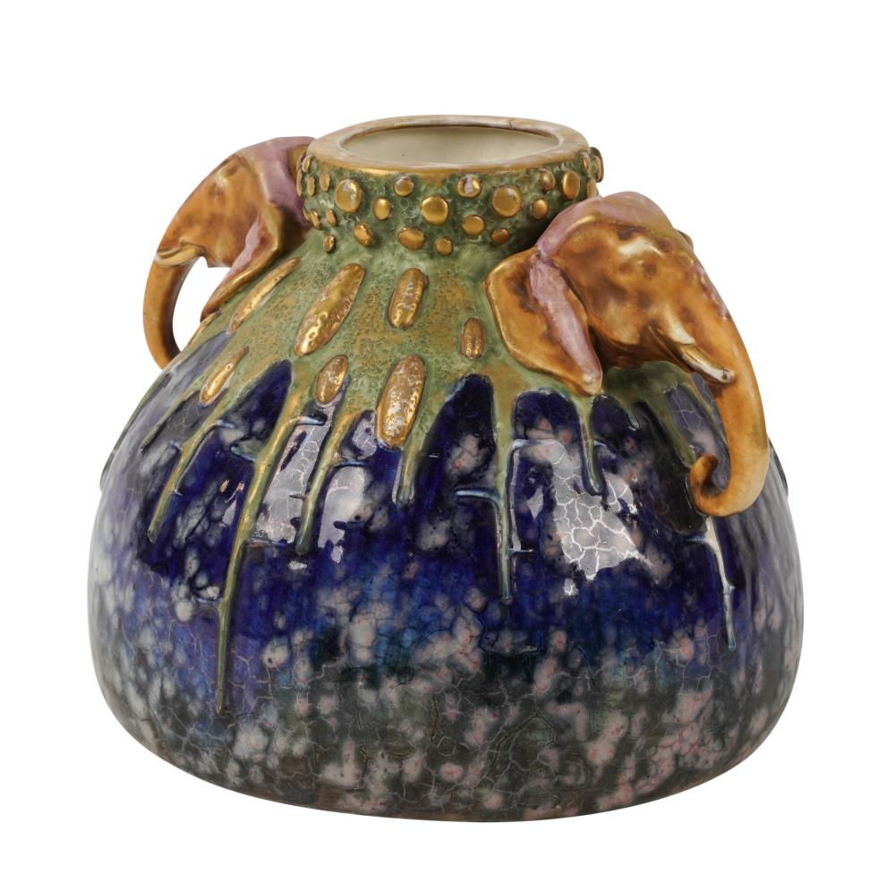 ART NOUVEAU AMPHORA POTTERY VASEArt