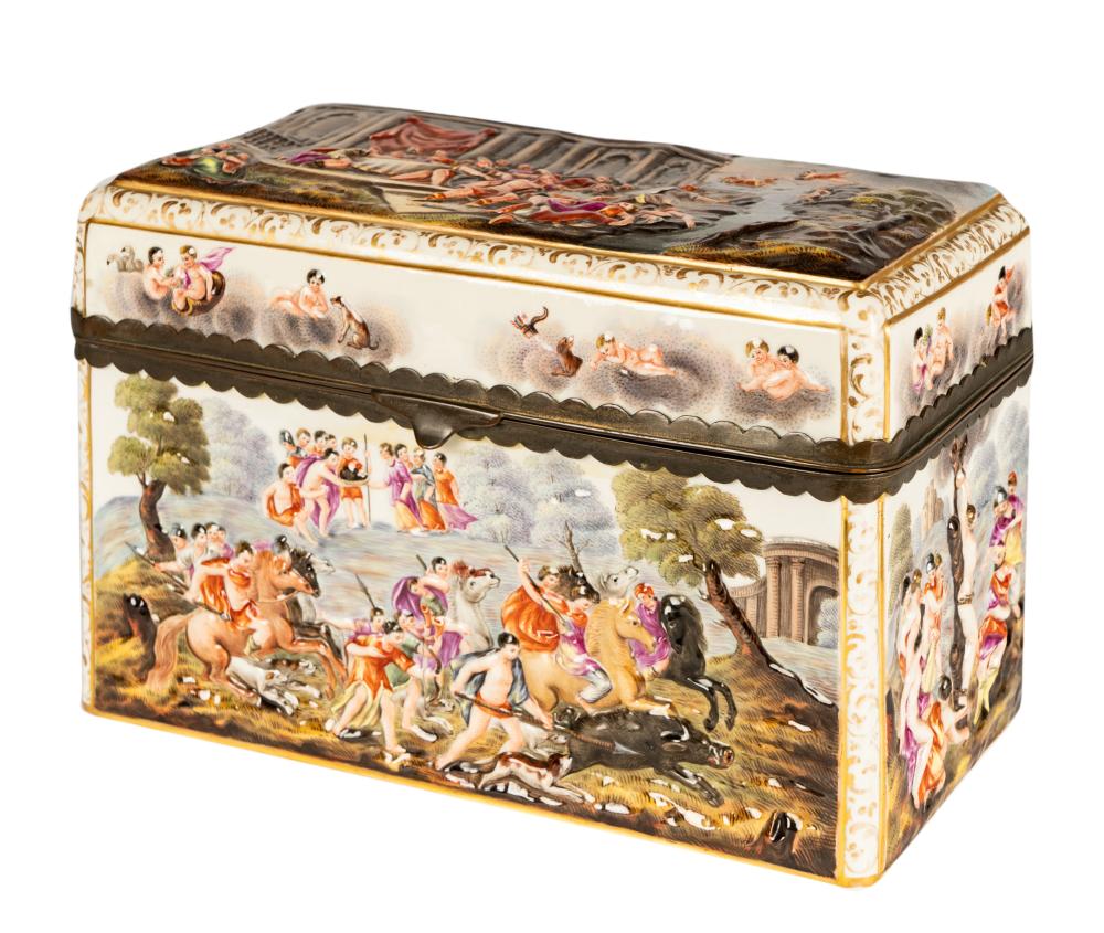 CAPODIMONTE PORCELAIN TABLE BOXCapodimonte 3b55e6