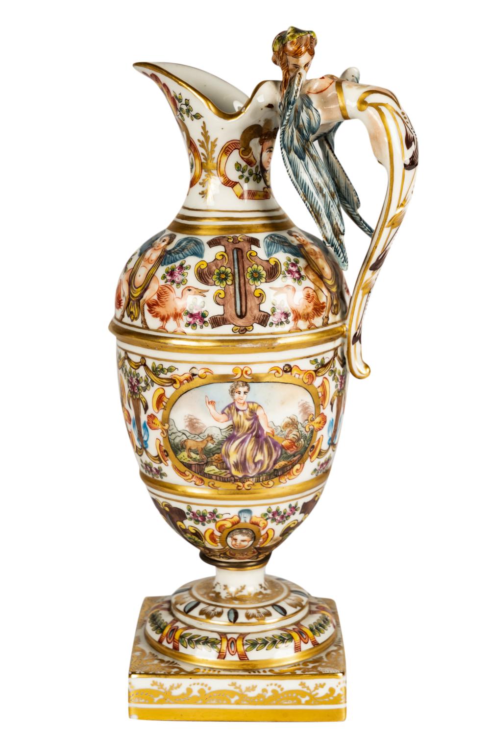 CAPODIMONTE PORCELAIN EWERCapodimonte