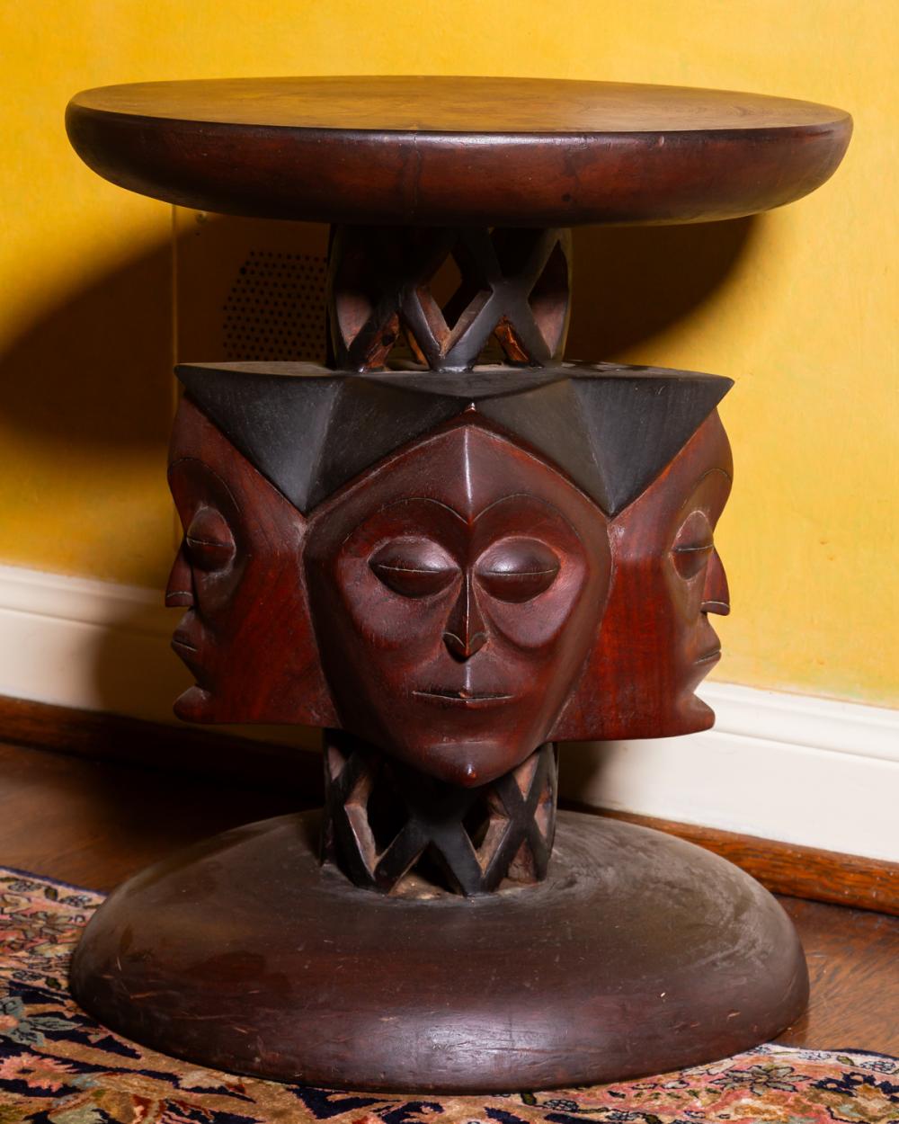 AFRICAN CARVED WOOD STOOLAfrican 3b5624
