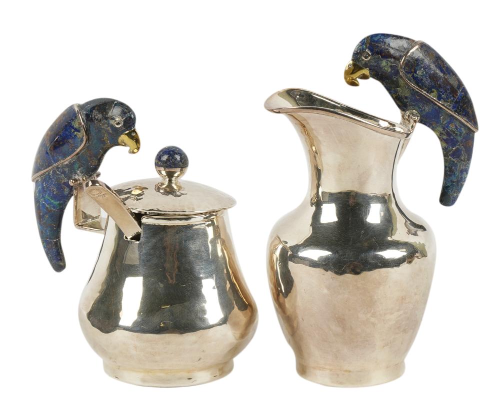 LOS CASTILLOS SILVER-PLATE CREAMER AND