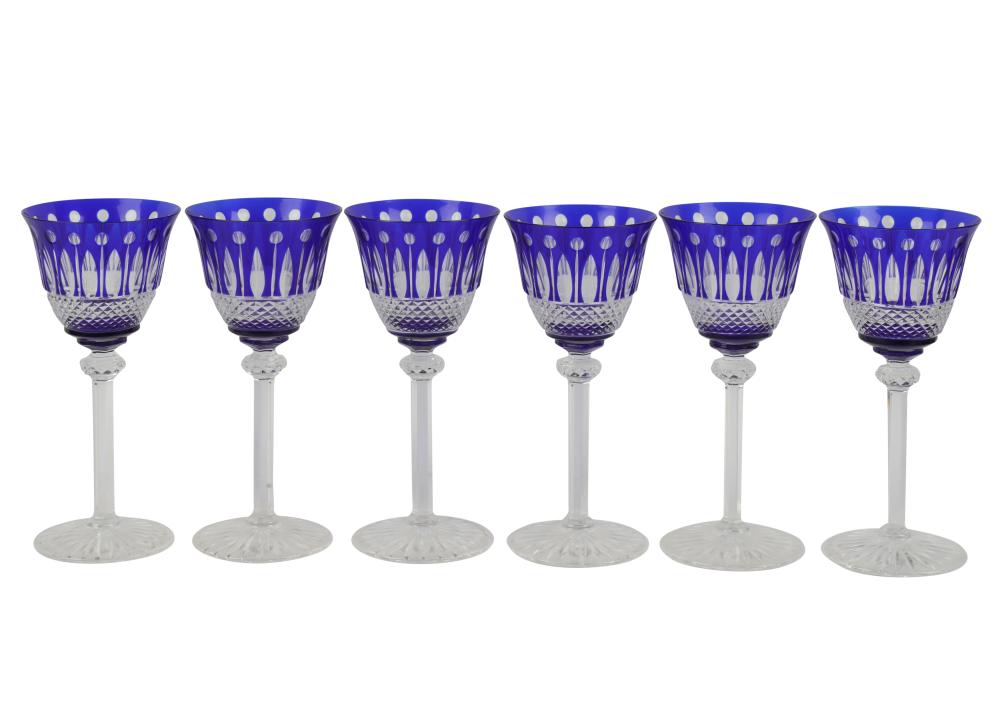 SET OF SAINT LOUIS BLUE AND CLEAR