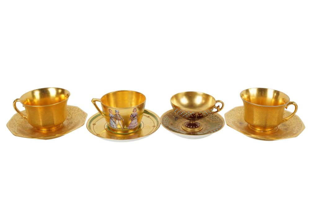 COLLECTION OF GERMAN GILT PORCELAIN 3b5661