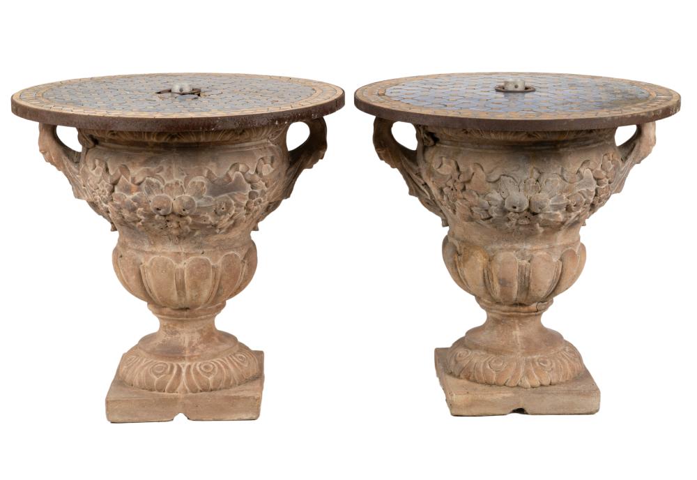 PAIR OF NEOCLASSICAL-STYLE TERRACOTTA