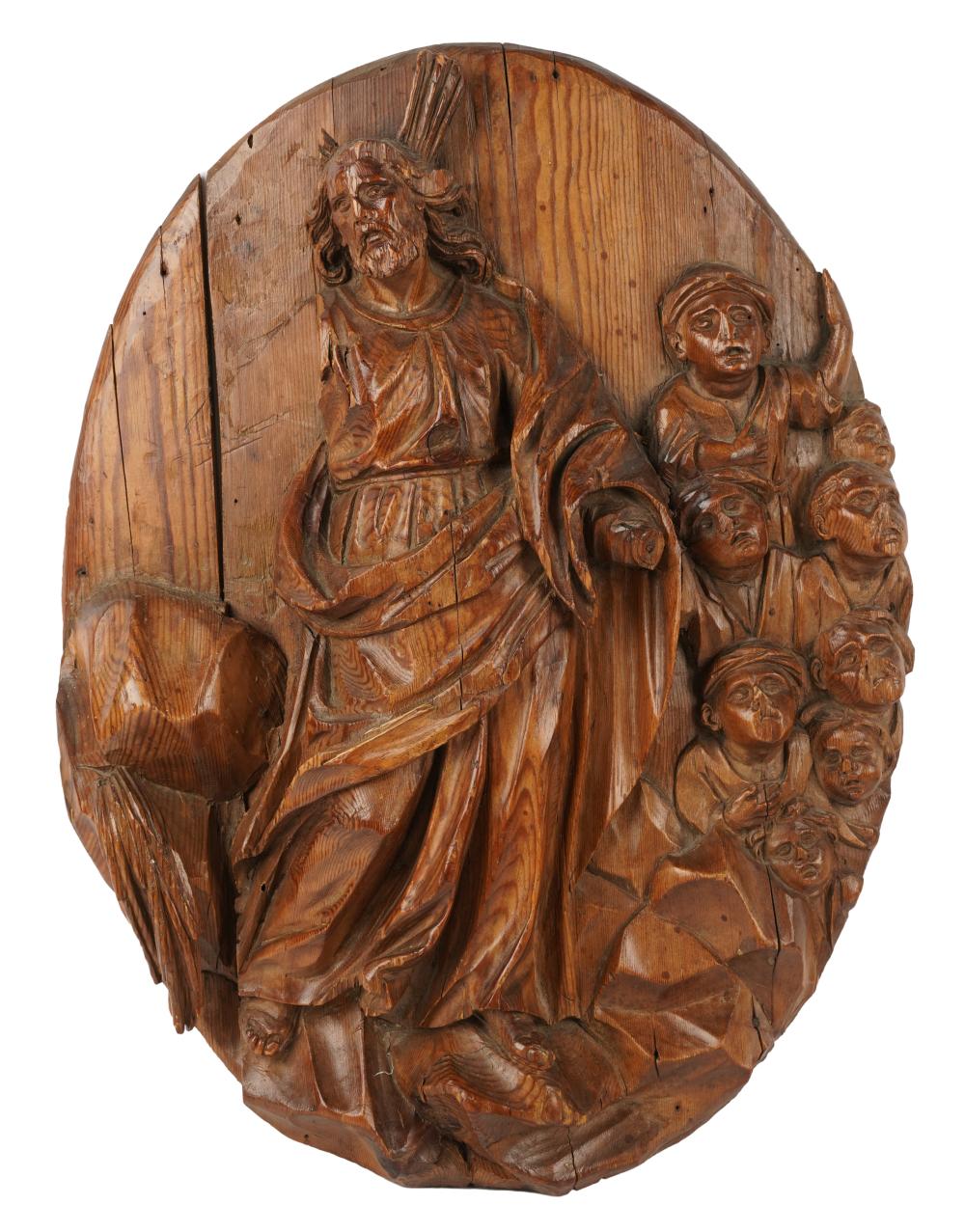 ANTIQUE ITALIAN RELIEF CARVINGAntique 3b5675