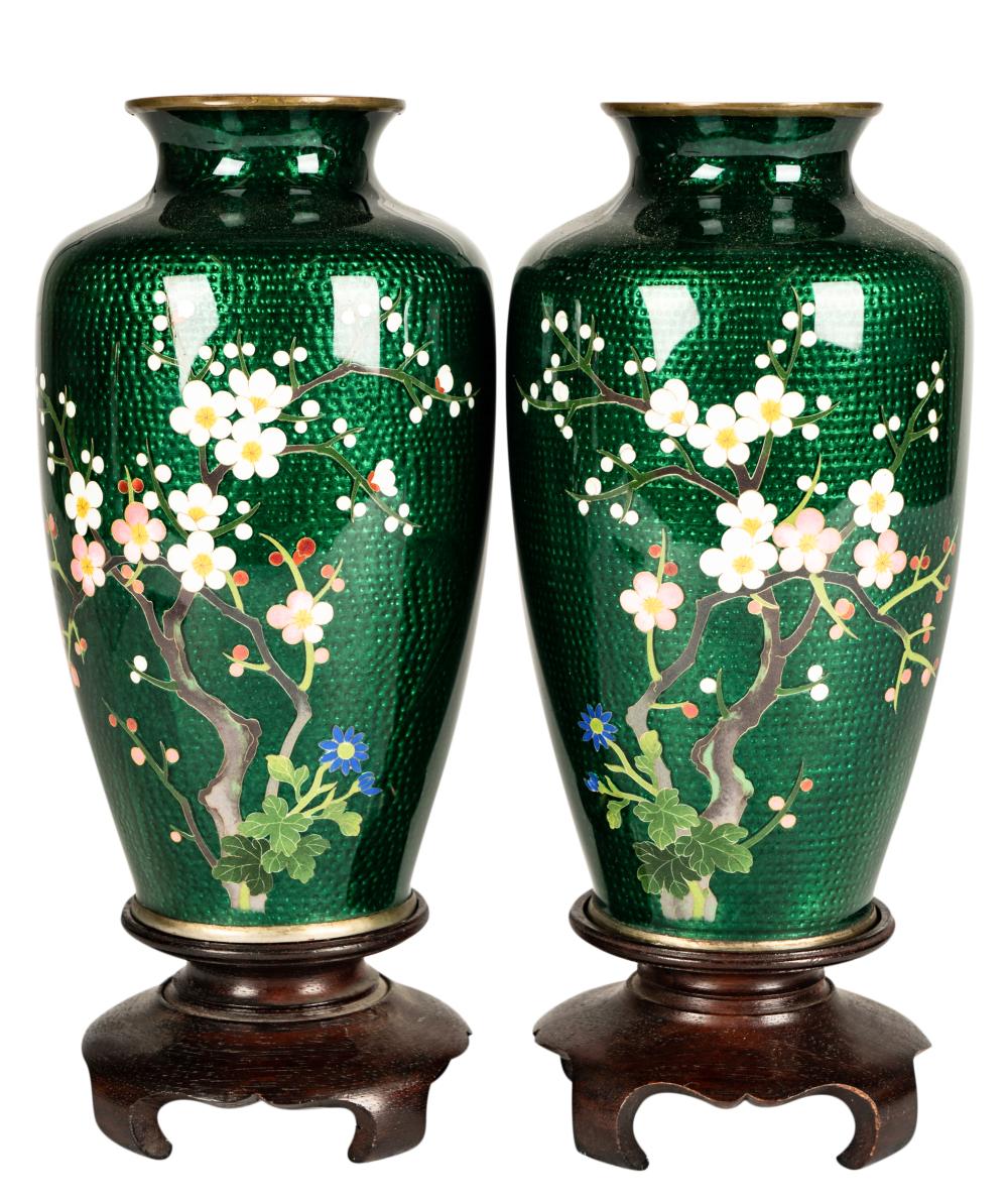 PAIR OF ASIAN ENAMEL VASESPair 3b56dc