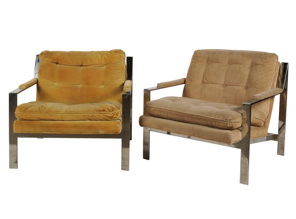 NEAR-PAIR OF MODERNIST LOUNGE CHAIRSNear-Pair