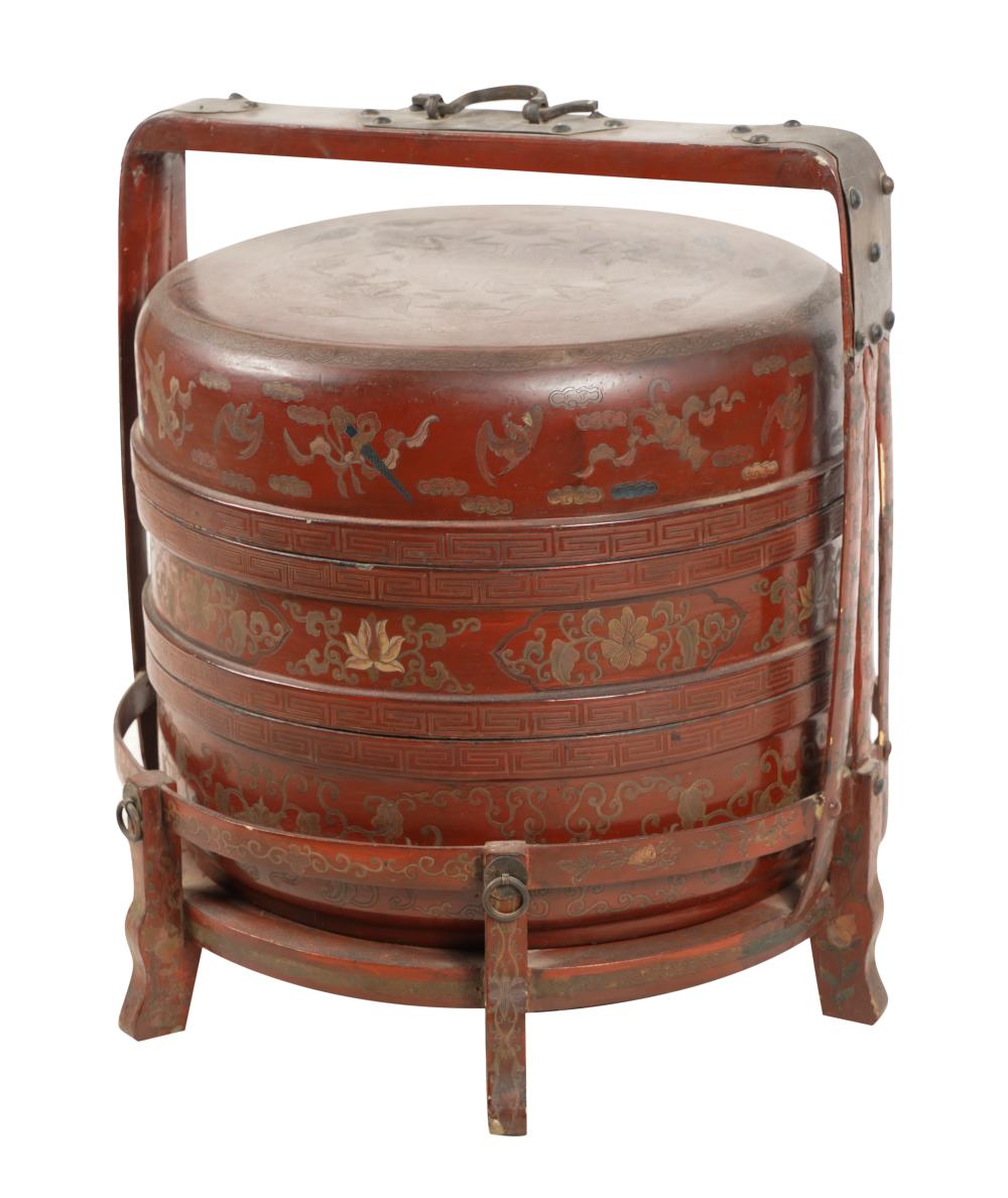 LARGE ASIAN LACQUERED STACKING