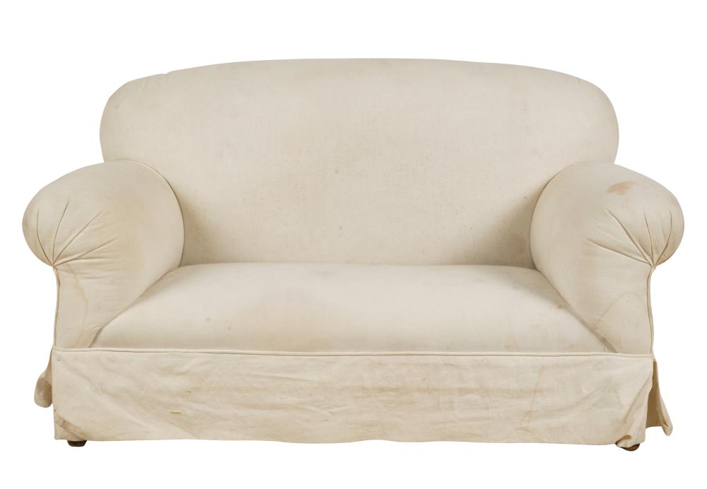 DIMINUTIVE UPHOLSTERED SOFADiminutive