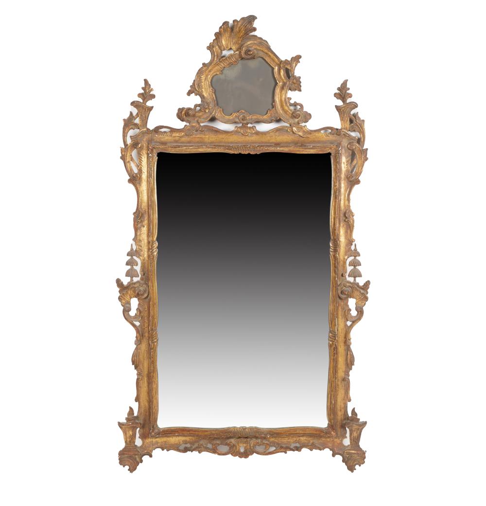 ROCOCO-STYLE CARVED GILTWOOD MIRRORRococo-Style