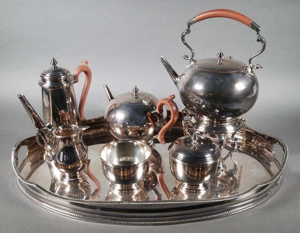 SILVER PLATE TEA COFFEE SET7 3b5871