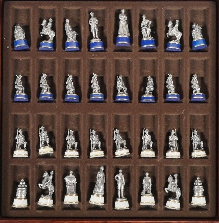 CIVIL WAR CHESS SET FRANKLIN MINTCivil