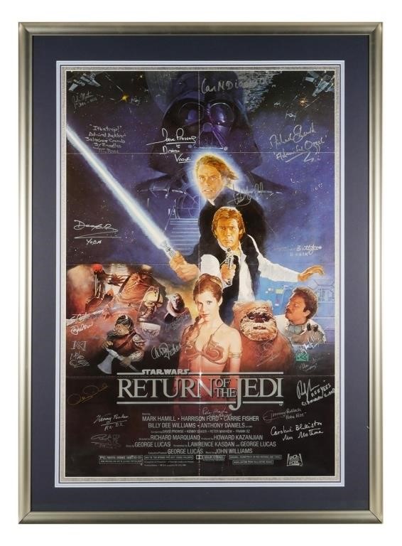 (23) CAST SIGNED RETURN OF THE JEDI