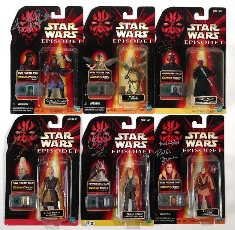  6 SIGNED STAR WARS ACTION FIGURESStar 3b58d4