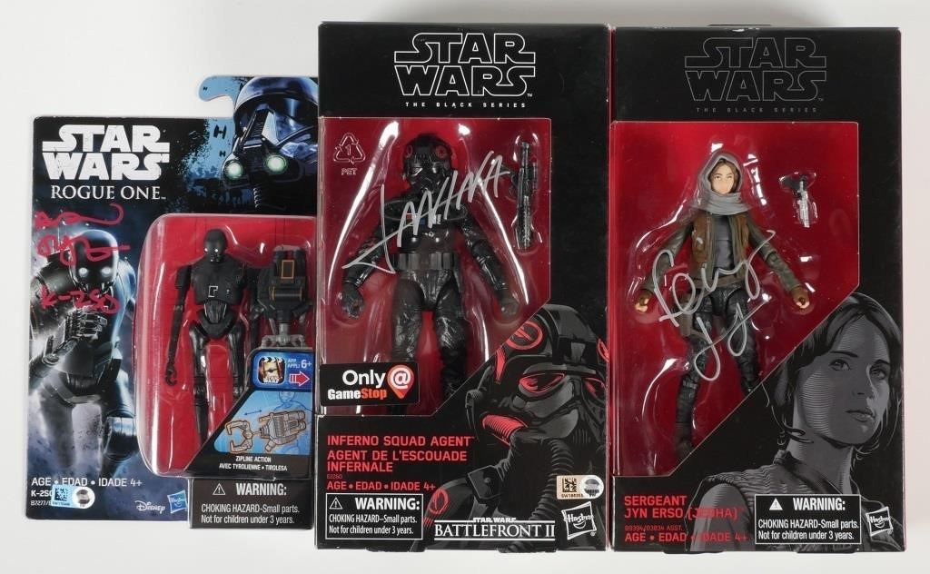  3 SIGNED STAR WARS ACTION FIGURESRogue 3b58d5