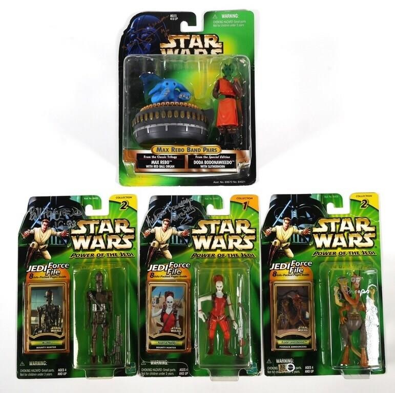 (4) SIGNED STAR WARS ACTION FIGURESMax