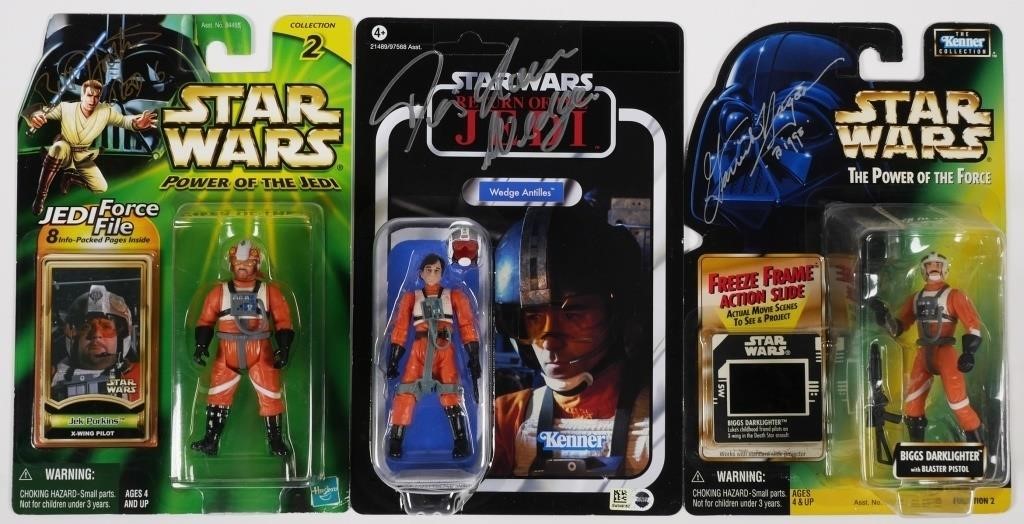  3 SIGNED STAR WARS ACTION FIGURESBiggs 3b58d0