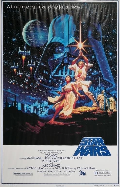 1992 STAR WARS POSTER STYLE BVintage