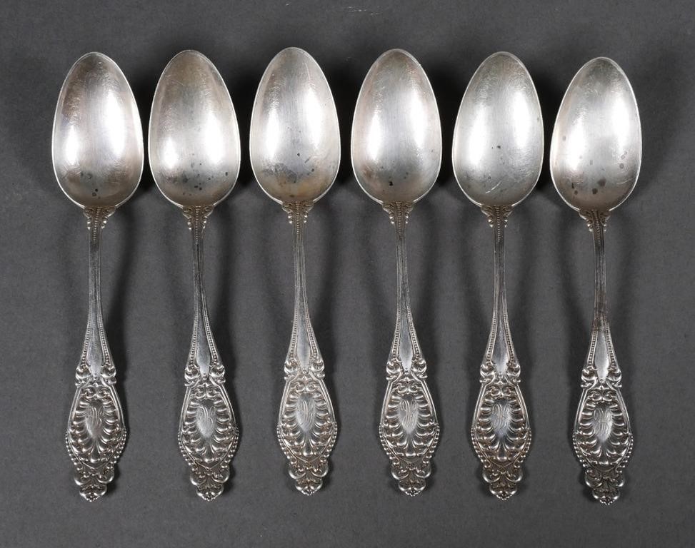 STERLING TEASPOONS SET OF 6Monogrammed,