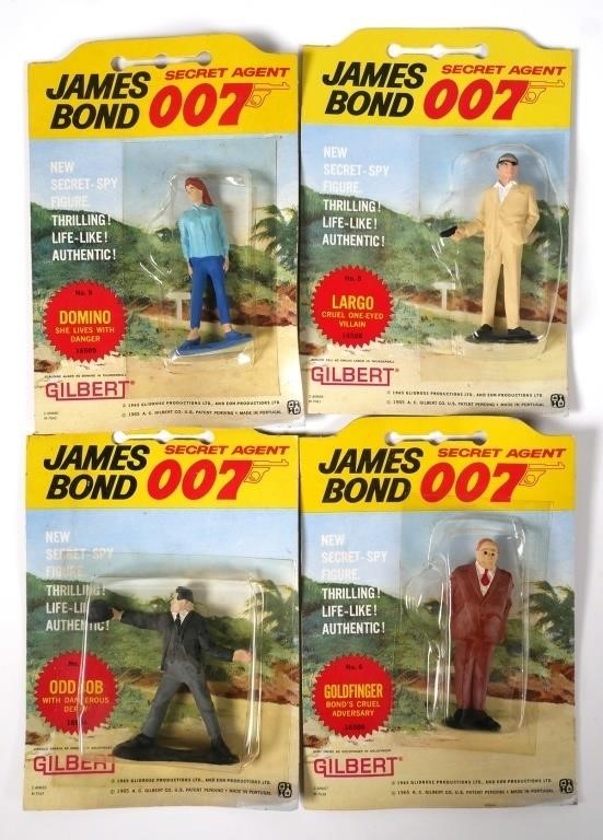  4 1965 JAMES BOND 007 FIGURES1965 3b5951