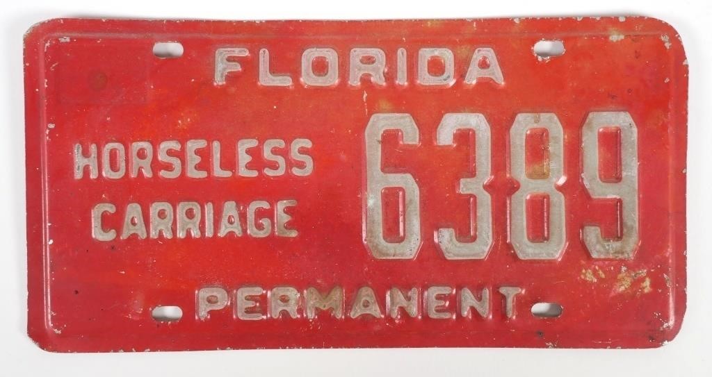 FLORIDA HORSELESS CARRIAGE LICENSE 3b5961