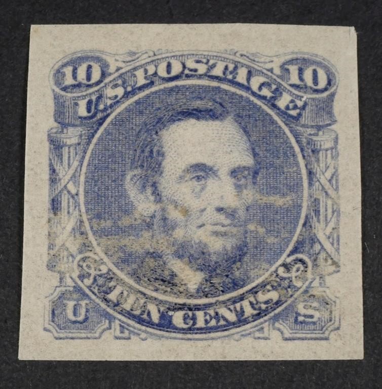 STAMP: US 10C BLUE PROOFNo cert.