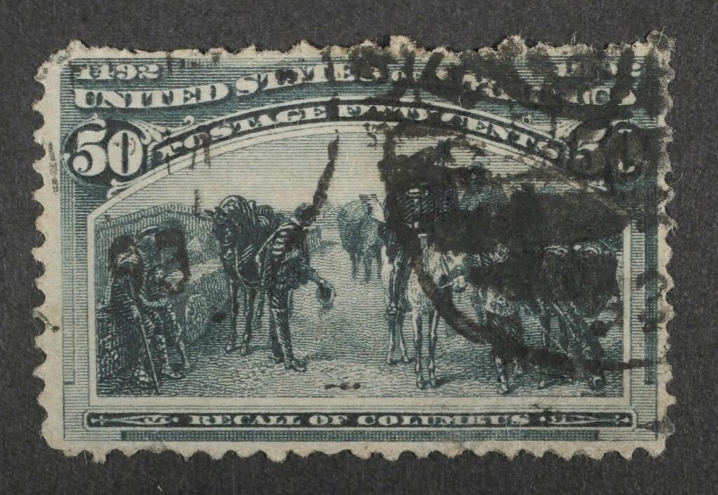 STAMP: 1893 US 50C COLUMBUS, SC#