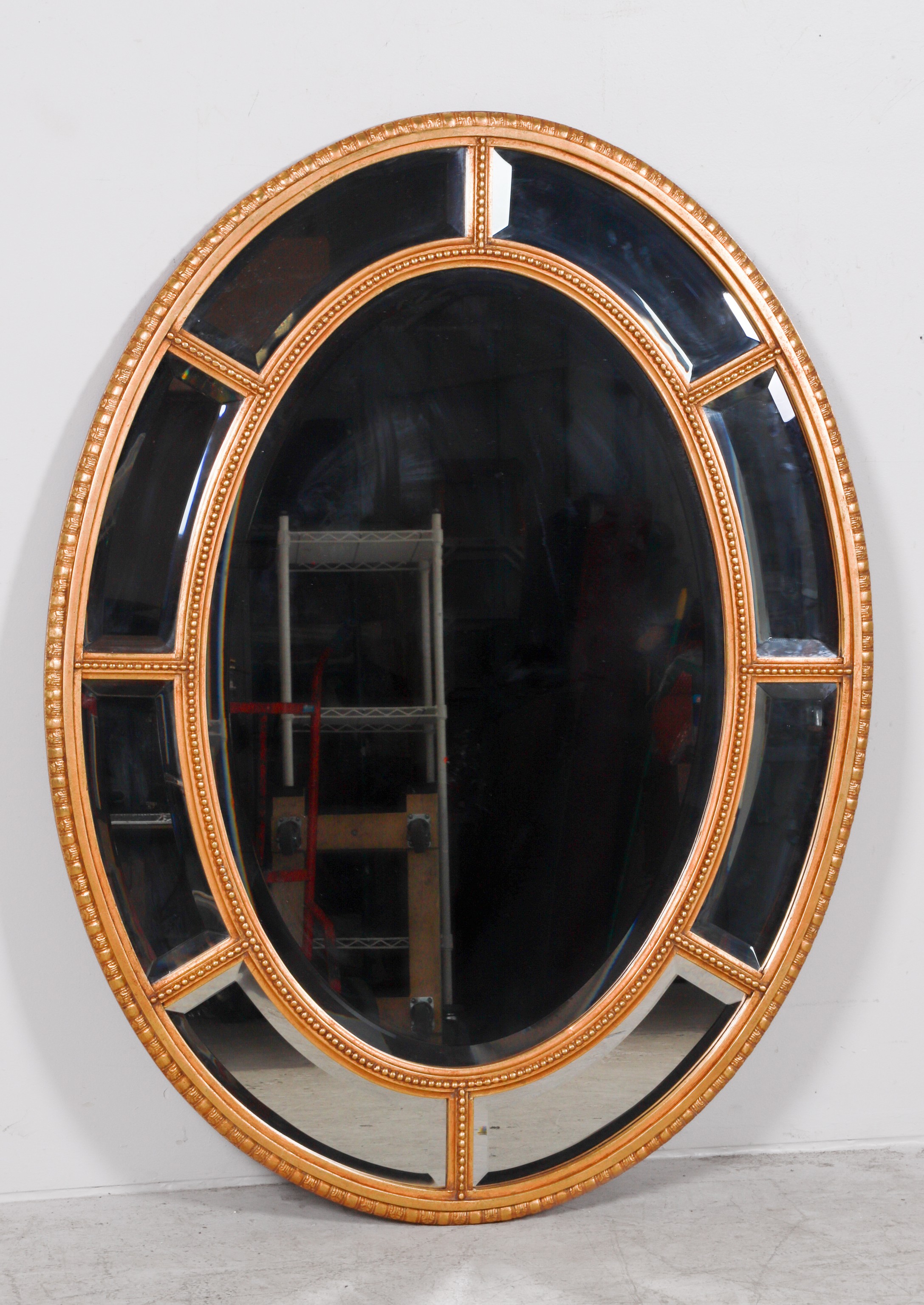 Contemporary gilt oval hanging 3b59a7