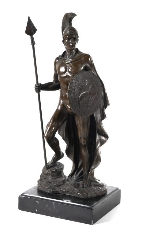 BRONZE SCULPTURE ROMAN SOLDIERBronze