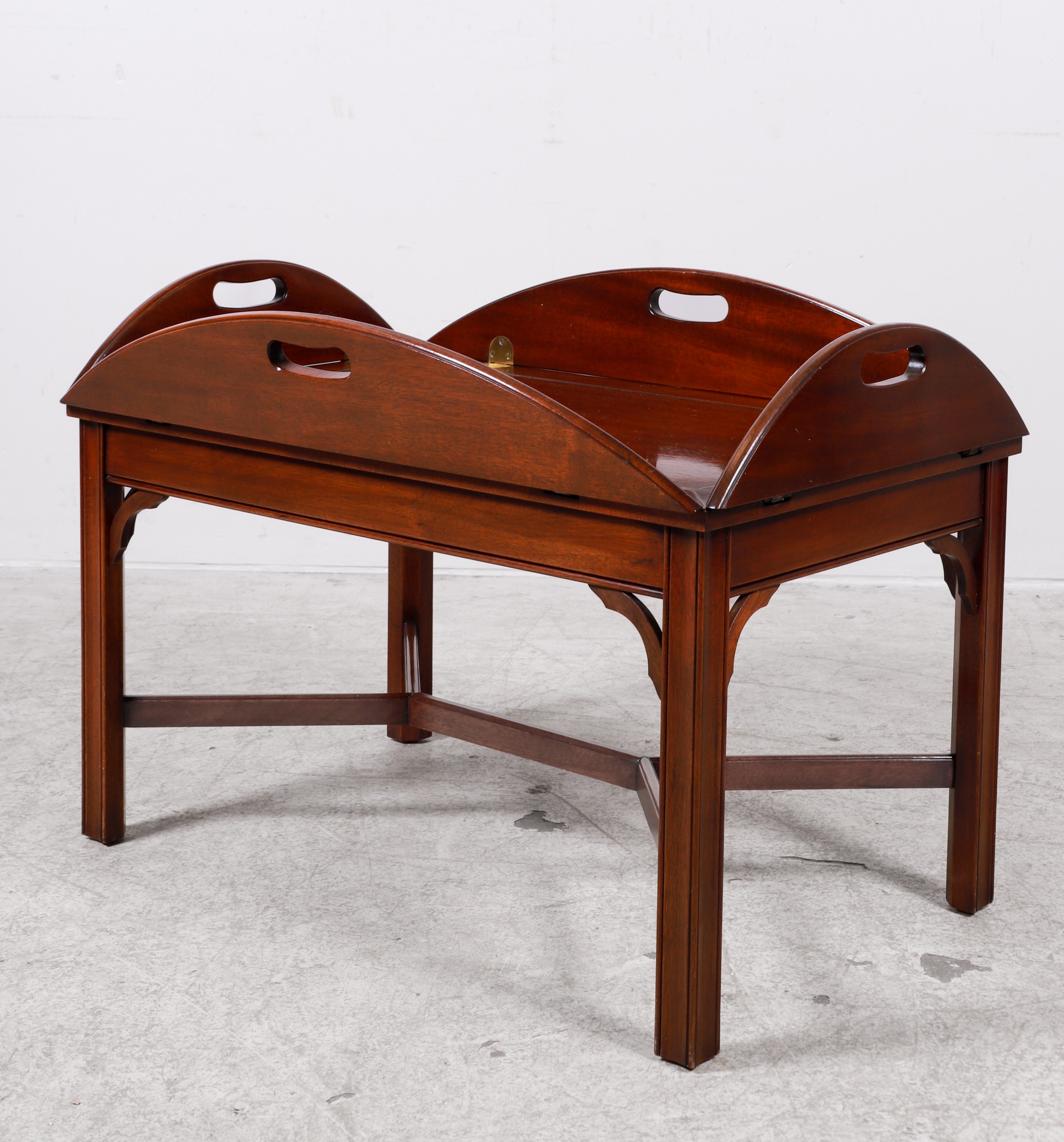 Chinese Chippendale style mahogany butlers