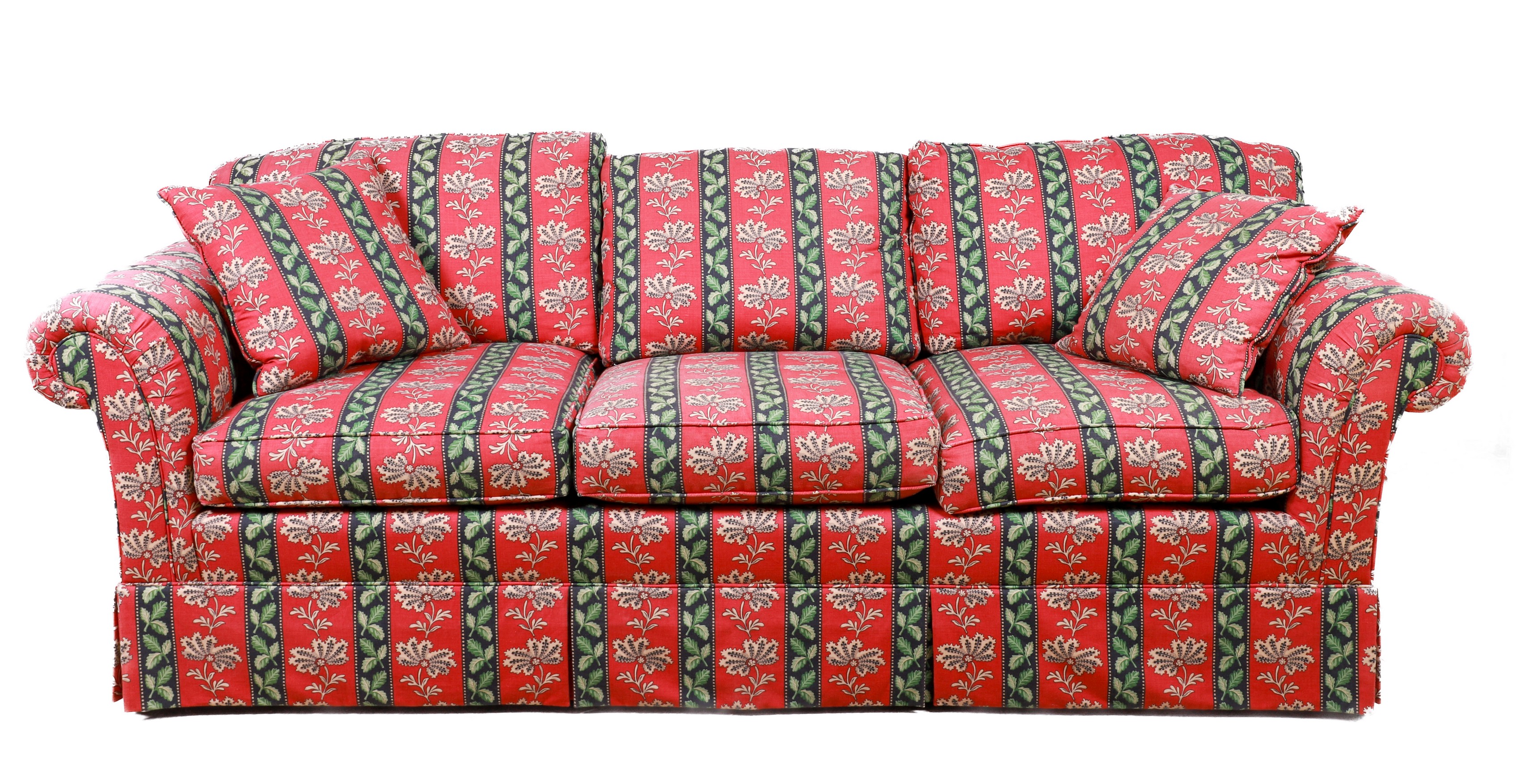 Beacon Hill upholstered three seat sofa,