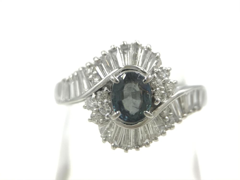 ALEXANDRITE & DIAMOND PT900 RING