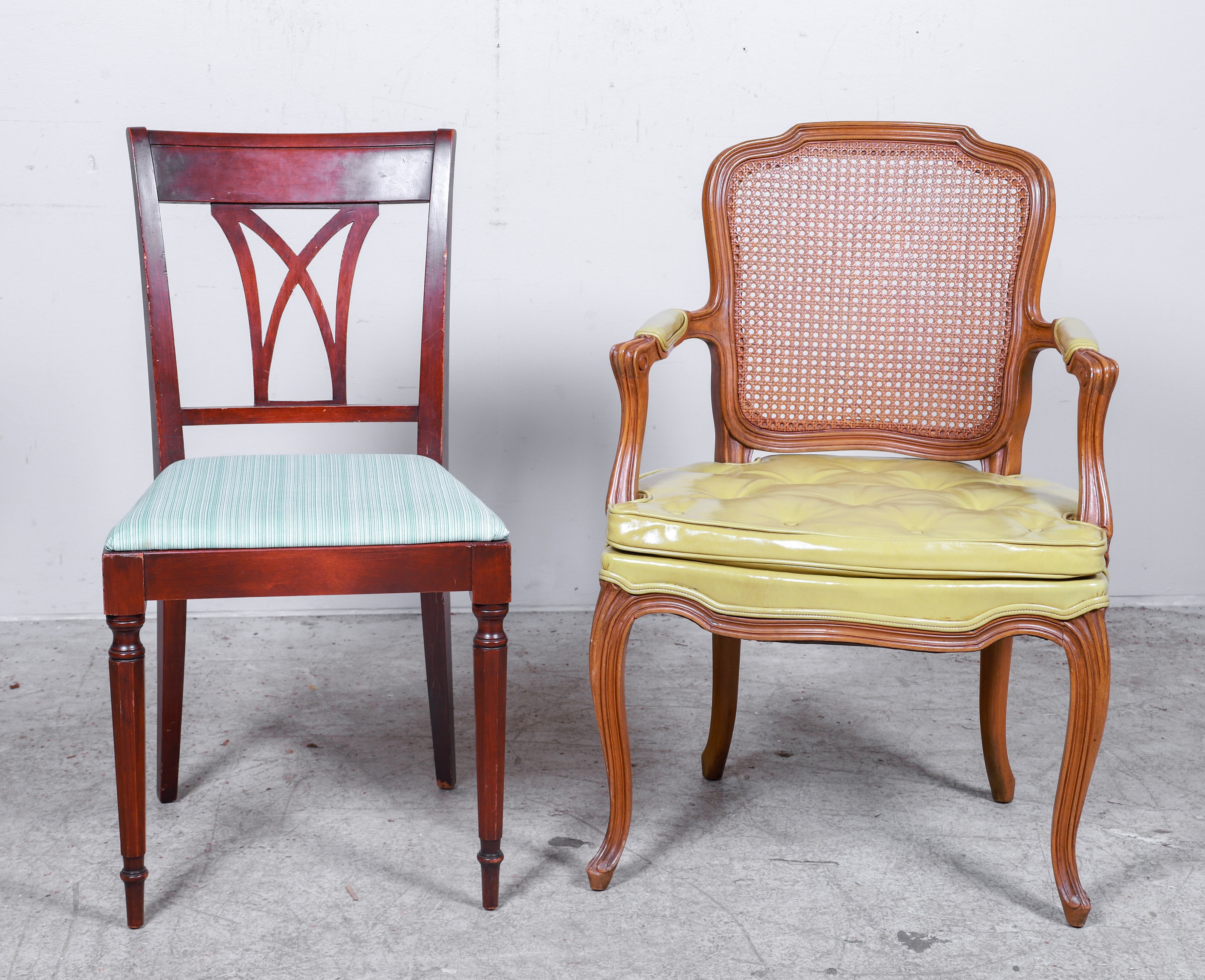  2 French style chairs c o mahogany 3b5a23