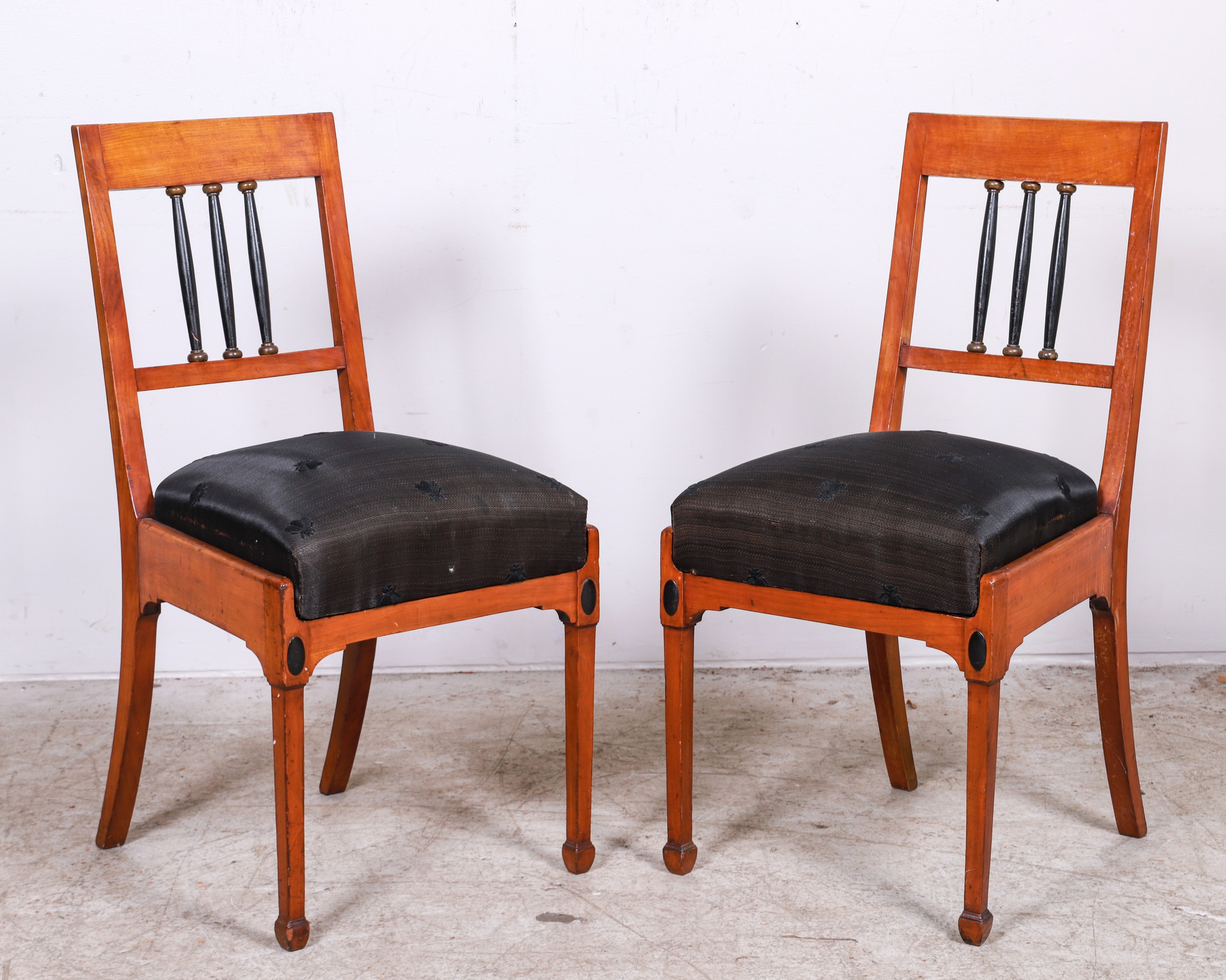 Pair Federal style carved and painted