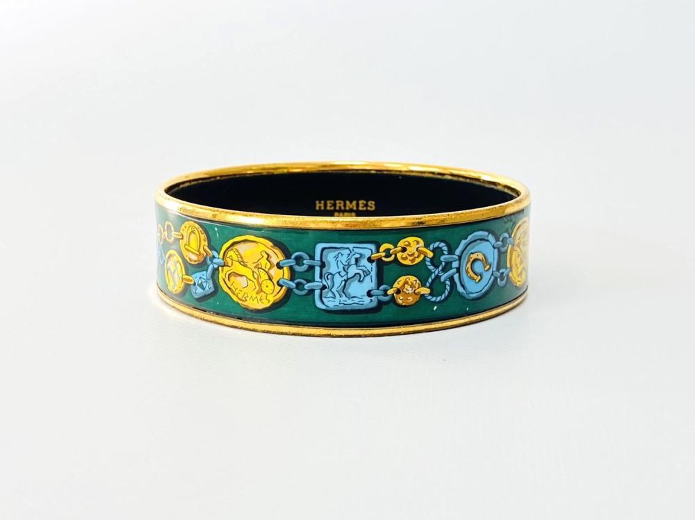 HERMES BLUE AND GOLD CLOISONNE 3b5a6c