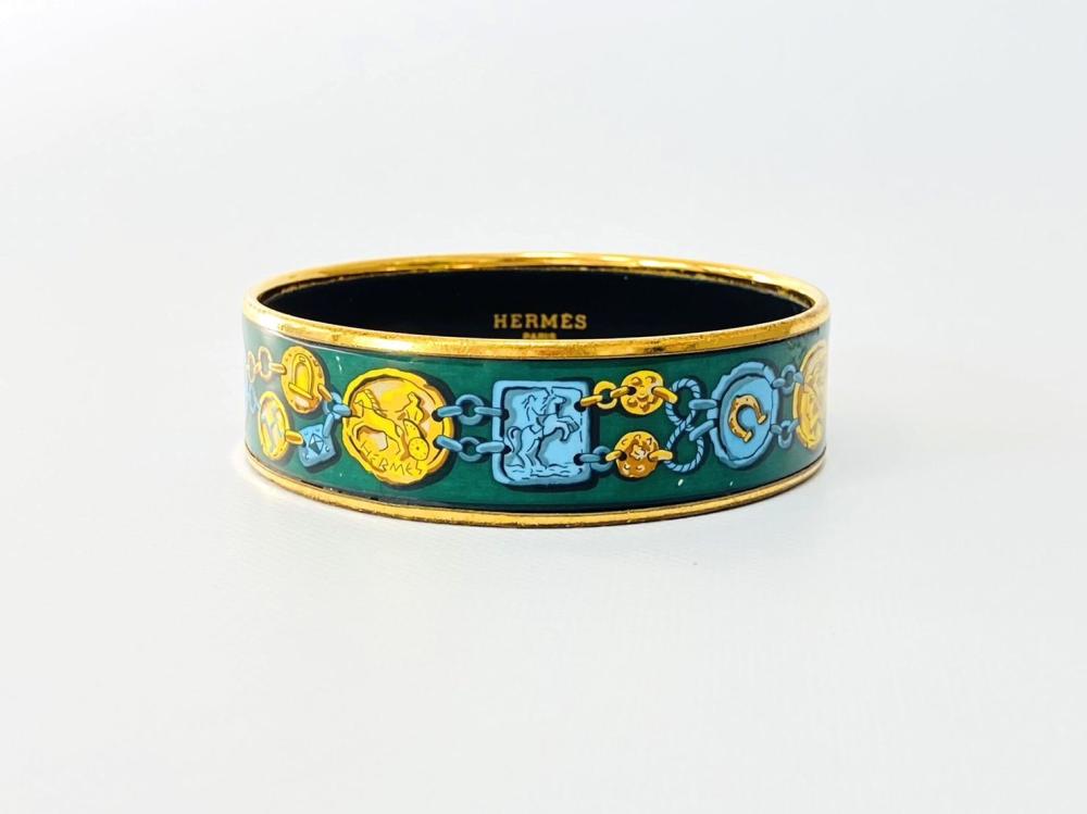 HERMES BLUE AND GOLD CLOISONNE