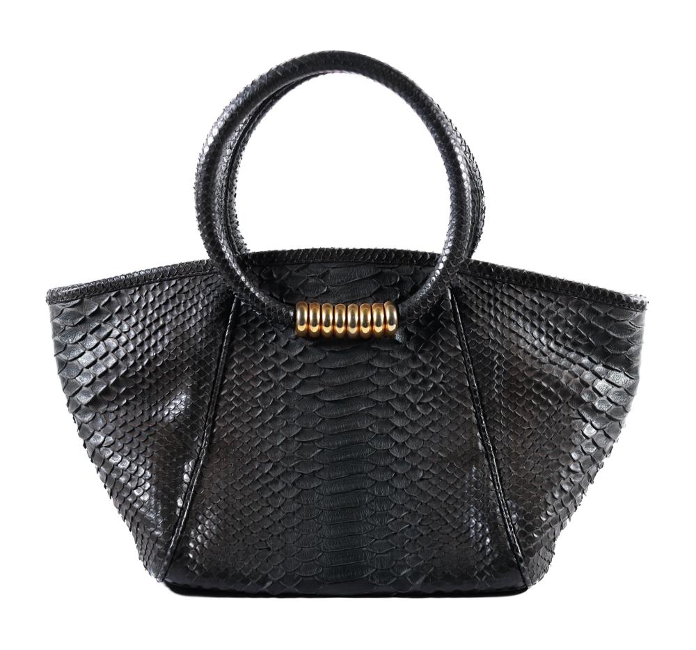 VINTAGE PYTHON SKIN LEATHER BAGVintage 3b5adf