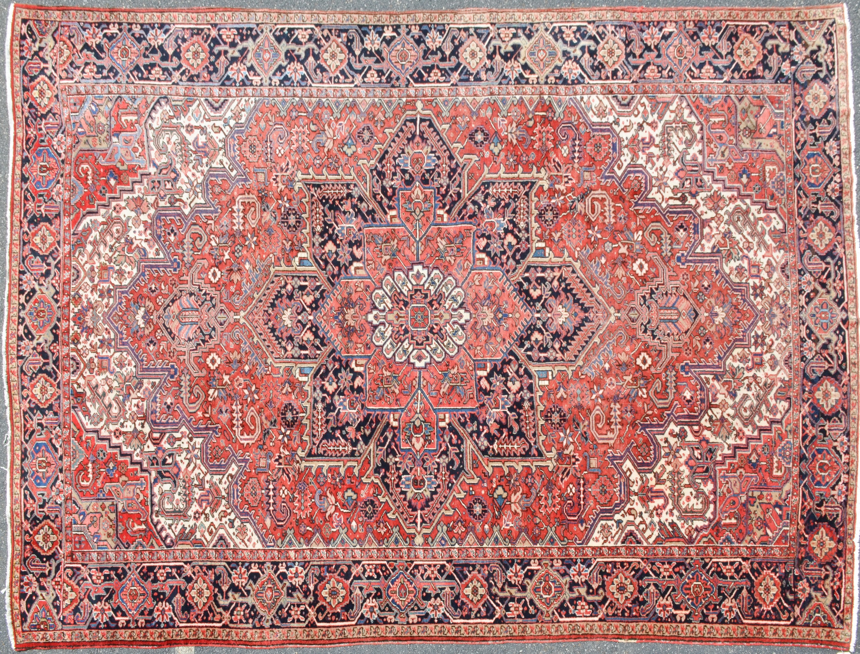 1010 X 143 Persian Heriz Rug, fading,