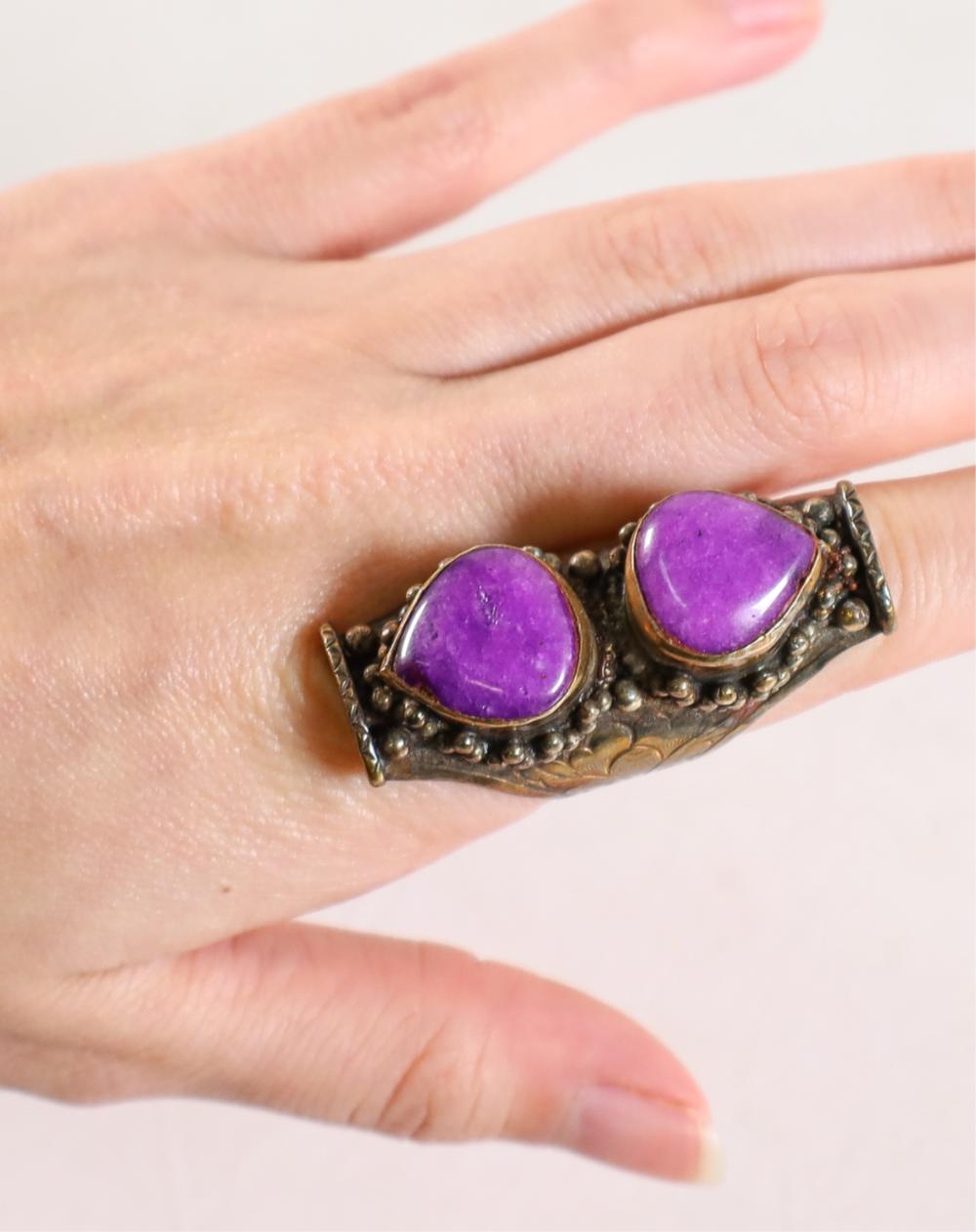 VINTAGE STERLING & DOUBLE SUGILITE