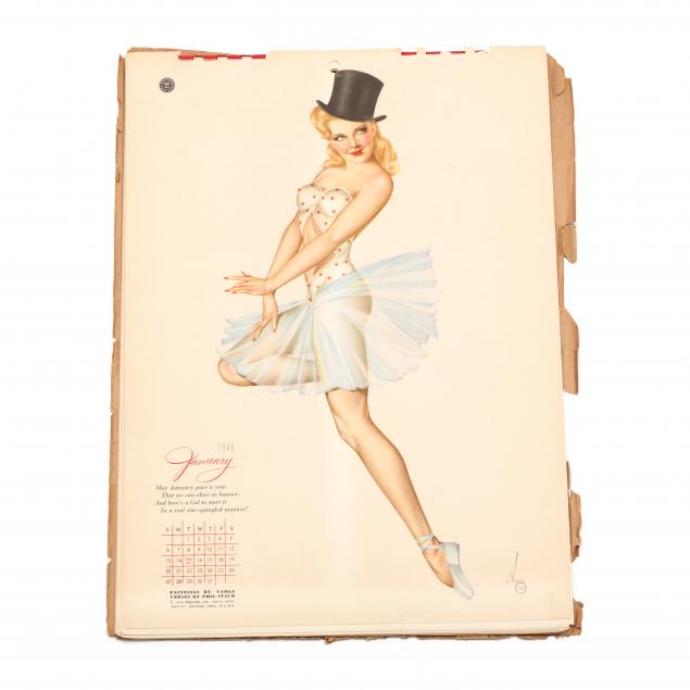 COMPLETE 1946 ESQUIRE VARGA CALENDAR 3b34bd