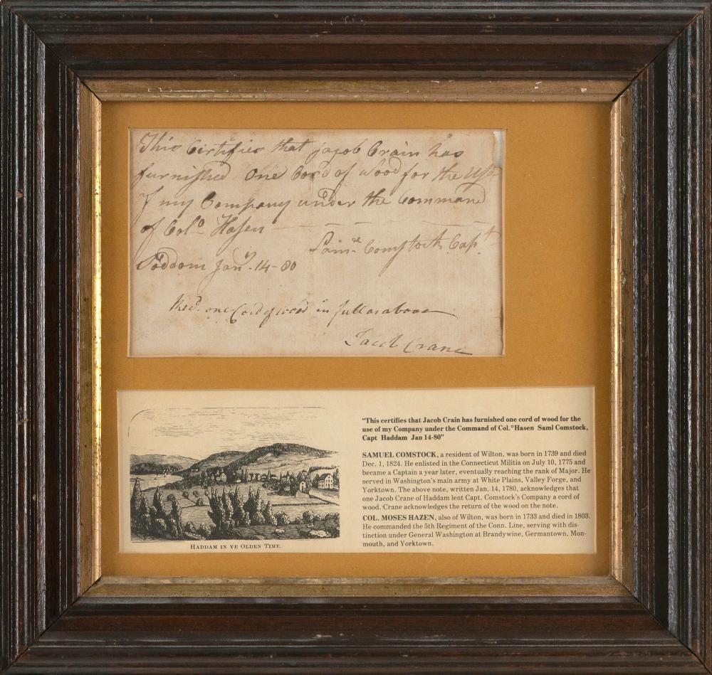 REVOLUTIONARY WAR-ERA HANDWRITTEN DOCUMENT