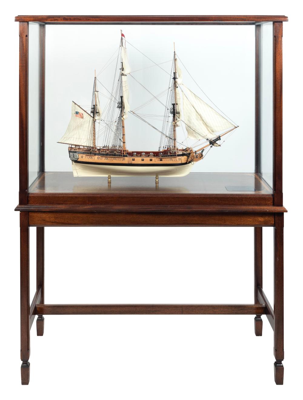 CASED MODEL OF THE SHIP BOSTON  3b3523